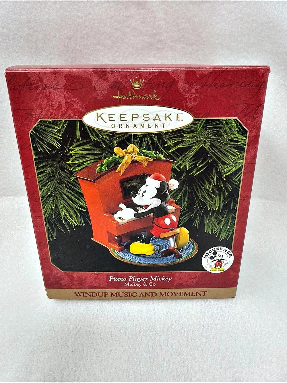 1999 Hallmark Piano Player Mickey Musical Christmas Ornament NWT